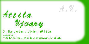 attila ujvary business card